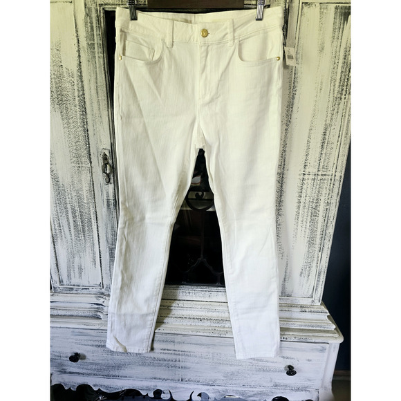 NWT Pilcro Script High-Rise White Skinny Jeans - 30 Waist - Picture 8 of 8